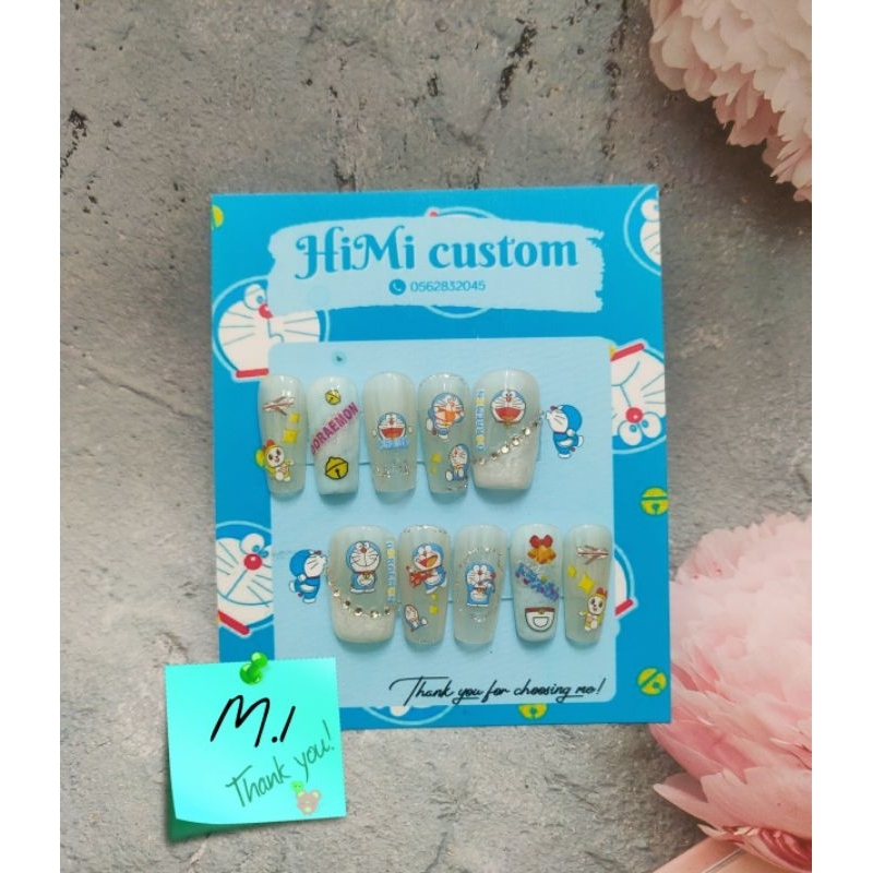 Nail úp thiết kế doraemon