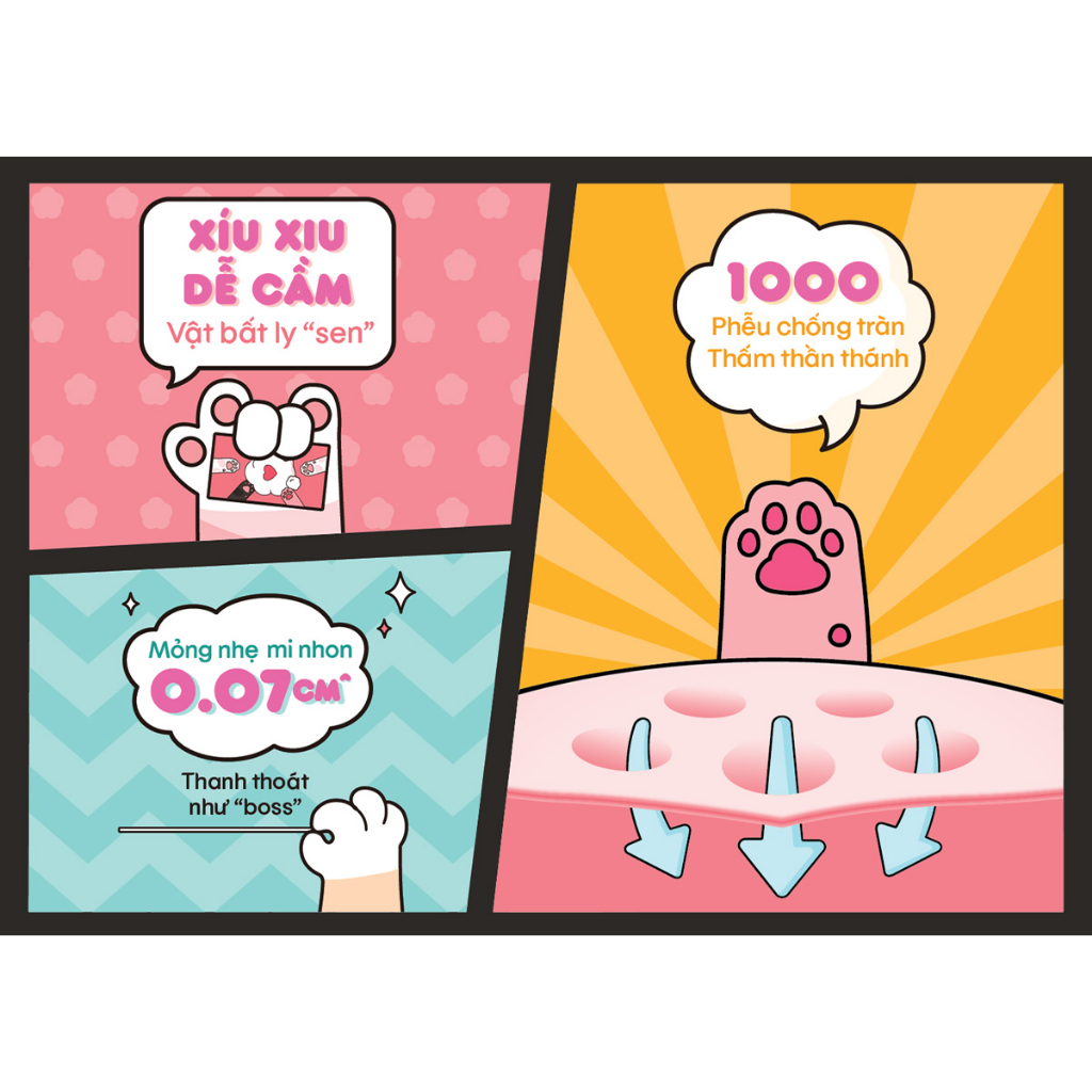 Kotex Minimeow siêu mỏng có cánh - 8 miếng_24cm