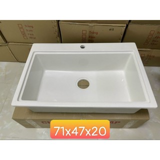 Chậu rửa chén đá nhân tạo 1 hộc BIDIVIE cao cấp, chậu rửa chén đá một hộc