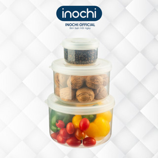 Bộ 3 hộp nhựa đựng thực phẩm tròn Inochi (750-1500-2500ml)