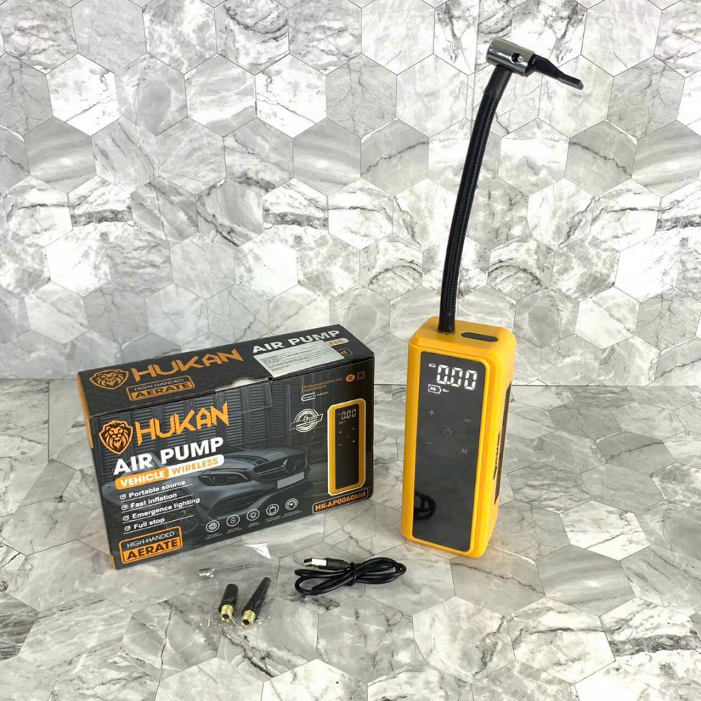 Máy Bơm Hơi Đa Năng HUKAN HK-AP0060kid Màn Hình Cảm Ứng, 4 Chế Độ, Có Đèn Led