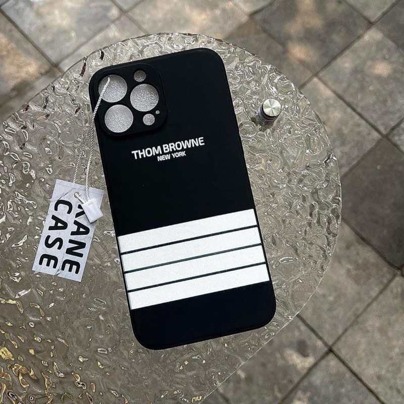 Ốp lưng dẻo đen viền cam th omb - ba len chống bẩn cho i phone 7 đến 14promax