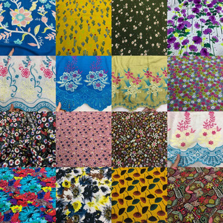 [Hàng Tết mơi về] 1m và 1,5m Vải linen thêu, vải đũi thêu mềm mát co giãn may không cần lót hàng đẹp