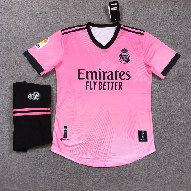 [ 18kg-90kBộ quần áo thể thao đá bóng tre REAL ,áo đá banh cộc tay cho bé trai bé gái - vải mè thoáng khí