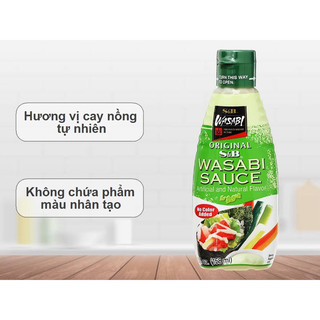 Sốt mù tạt xanh s&b original wasabi sauce