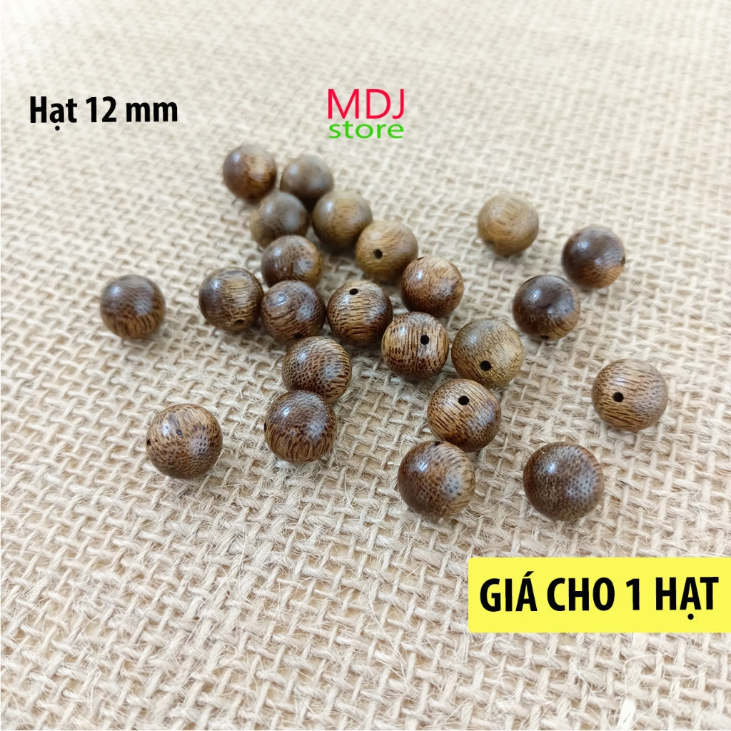 Hạt lẻ Trầm Hương MDJ Tốc Vườn 6 8 10 12mm và dây xâu làm vòng tay sửa chuỗi 108