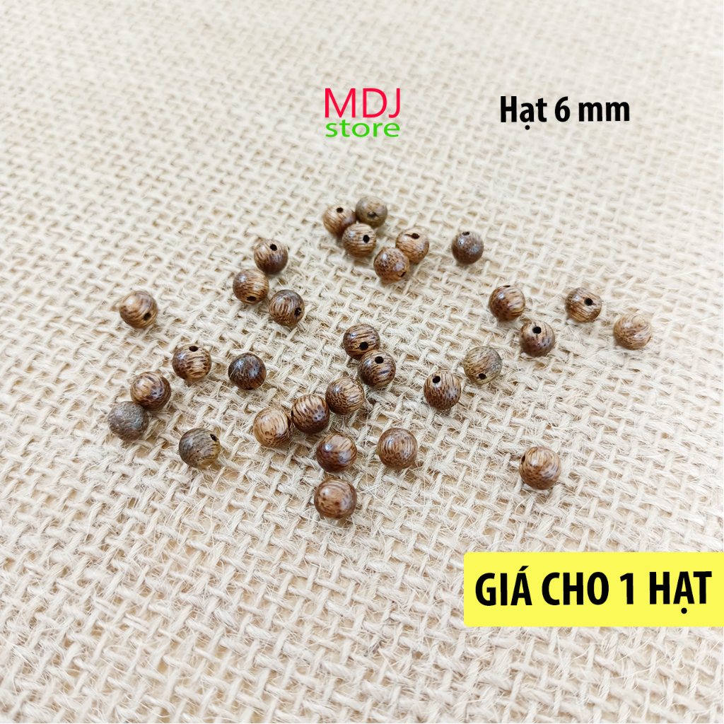 Hạt lẻ Trầm Hương MDJ Tốc Vườn 6 8 10 12mm và dây xâu làm vòng tay sửa chuỗi 108