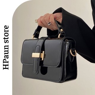 Túi xách nữ túi đeo chéo nắp gập da bóng