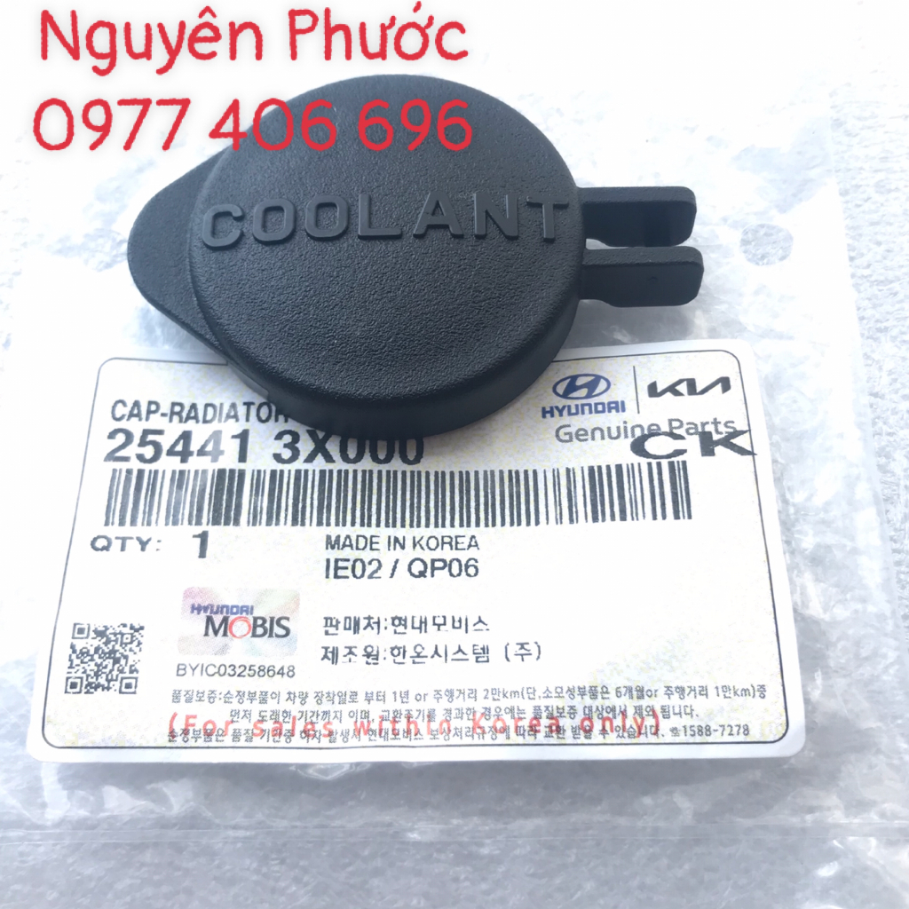 Nắp bình nước phụ HYUNDAI/KIA: GRAND I10, ELANTRA 08 - 19, I30 MY12, CRETA, MORNING 12 - 20, FORTE/CERATO, K3...