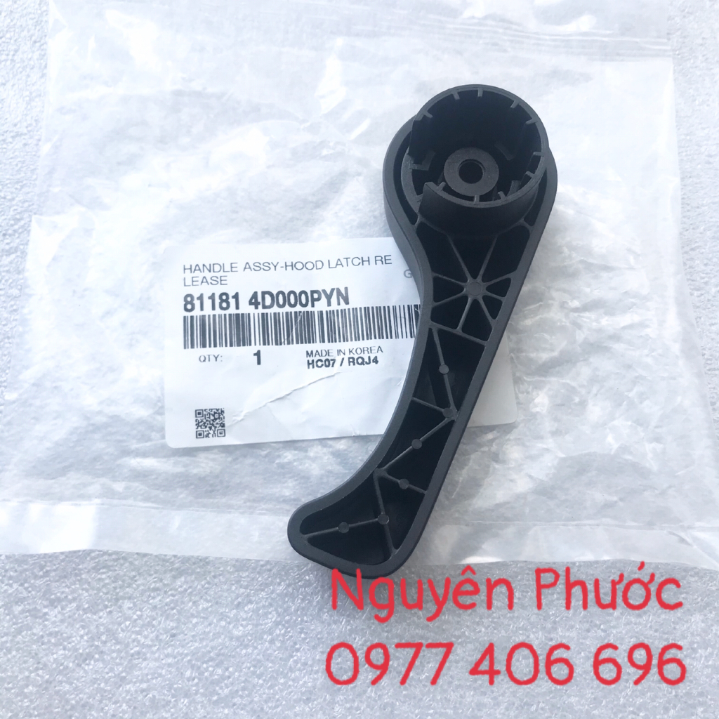 Tay kéo mở nắp capo trước HYUNDAI GRAND I10 - Hàng xịn chính hãng 811814D000PYN