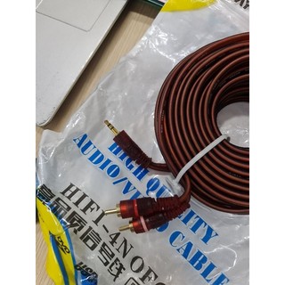 Dây loa 1 ra 2 dài 10m, 1 đầu 3.5 ra 2 đầu hoa sen