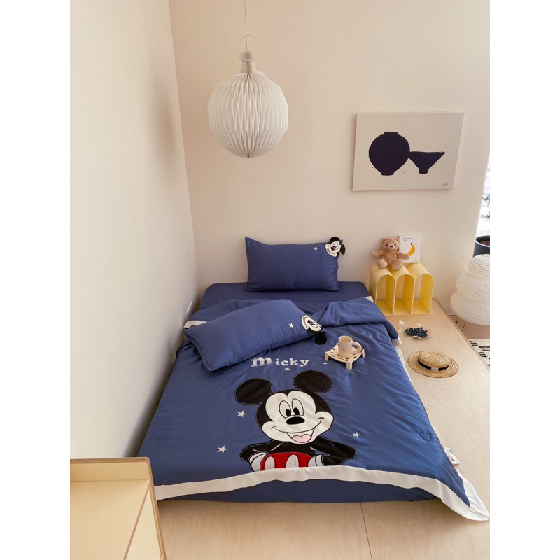 ( Ảnh thật ở cuối ) Set ga tencel disney IGUN BEDDING hoạ tiết thêu bắt mắt mát lạnh cho mùa hè, mềm mịn an toàn cho da