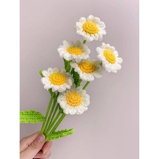 Cành hoa cúc bằng len