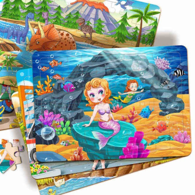 Tranh ghép hình - Tranh ghép hình cho bé từ 3,24,60,200 mảnh món quà cho bé phát triển tư duy trí tuệ mẫu mới 2023