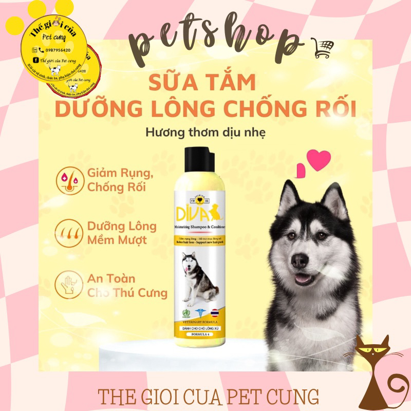 Sữa tắm Diva chai 260ml -400ml cho chó mèo siêu thơm
