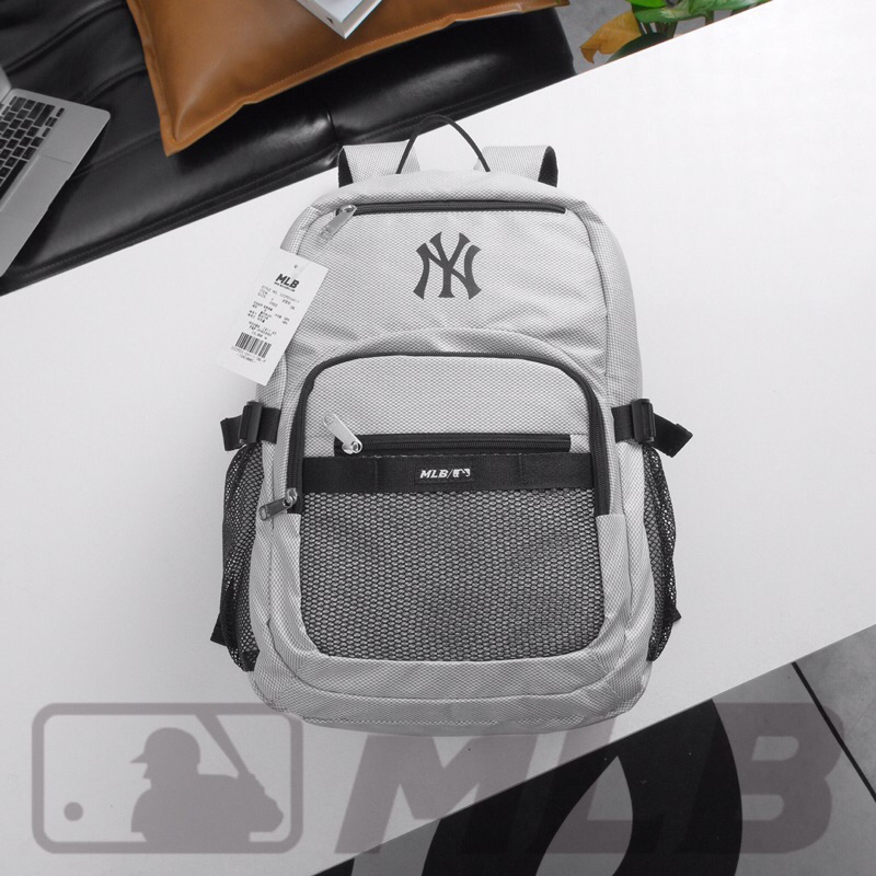 Balo Thể Thao Thời Trang MLB Newyork Yankees Classic Backpack BÁNH MÌ STORE Balo Màu Xám Đi Học Đựng Được Laptop 16 Inch
