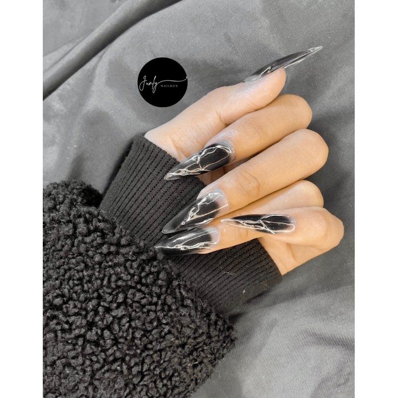 Nailbox Thiết Kế Tráng Gương Đen 34