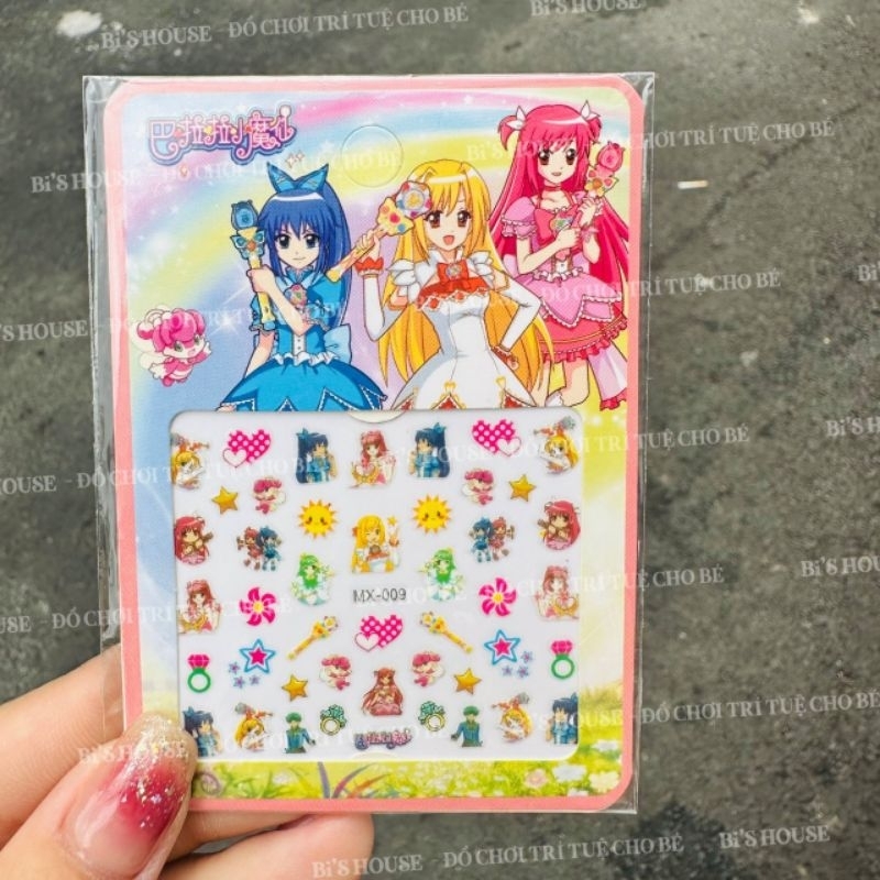 Set 10 miếng Dán Móng Tay cho Bé Gái - Sticker dán móng tay cho bé gái