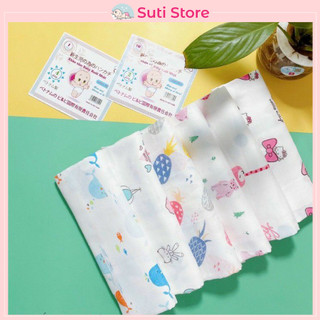 Khăn tắm xuất nhật 4 lớp in hình siêu thấm hút, giặt nhanh khô cho bé sơ sinh