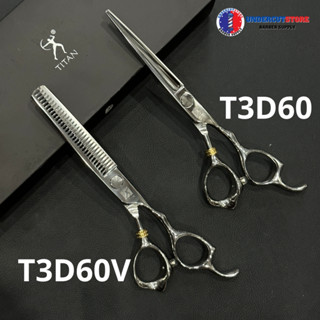 Kéo Cắt Tóc Titan T3D60 - Kéo Tỉa Tóc Titan T3D630V - 6inch - Hàng Chính Hãng