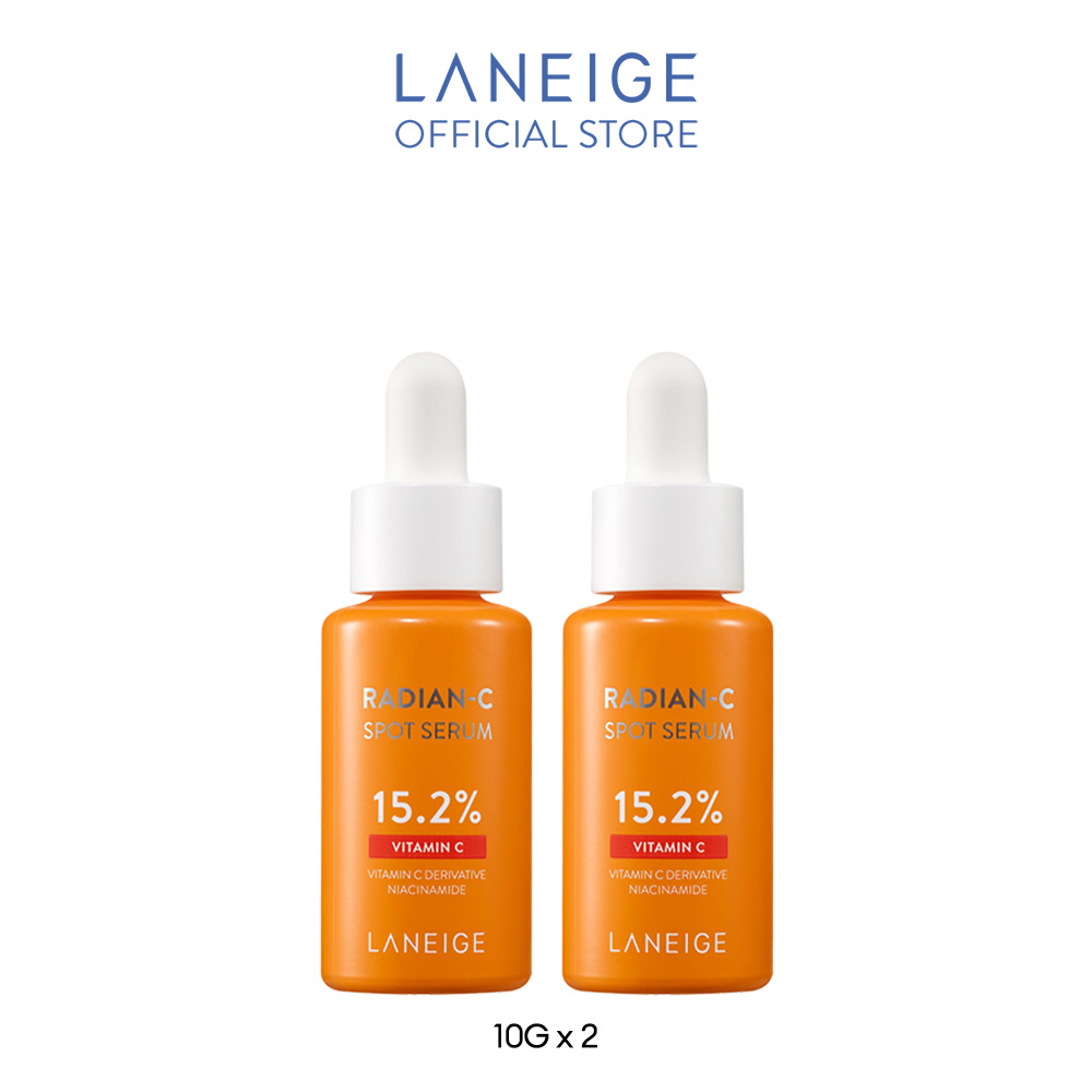 [NHẬP COSLAN3 -100K] Bộ 2 Tinh Chất Chuyên Sâu Giúp Làm Mờ Đốm Nâu Laneige Radian-C Spot Serum 10gx2