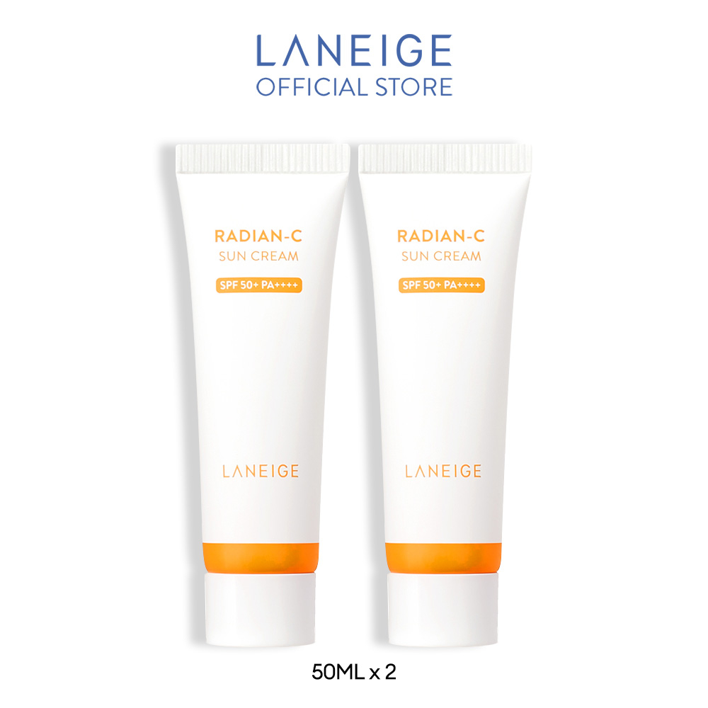 [NHẬP LNGAUG23 -12%] Bộ 2 Kem chống nắng Laneige Radian-C Sun Cream SPF 50+ PA++++50mlx2