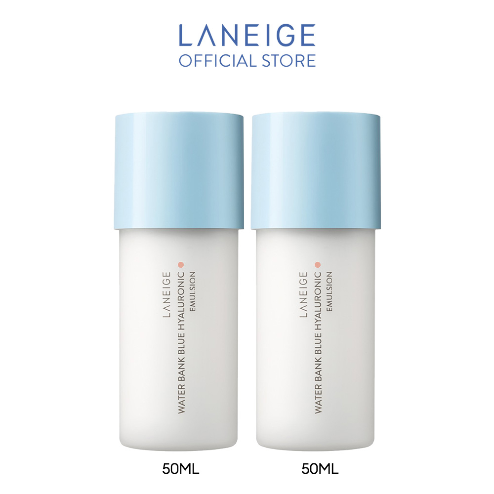 [Độc quyền SBD 2023] Bộ 2 Sữa Dưỡng Ẩm Cho Da Thường Da Khô Laneige Water Bank Blue HA Emulsion 50mlx2 | BigBuy360 - bigbuy360.vn