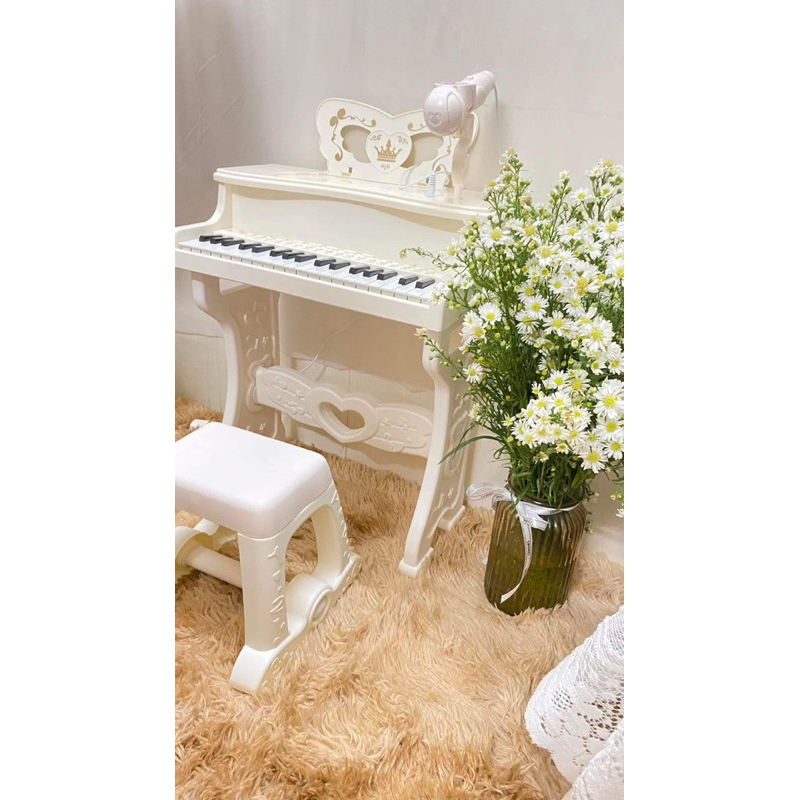 Bản Tiếng Anh-Đàn piano có micro cho bé