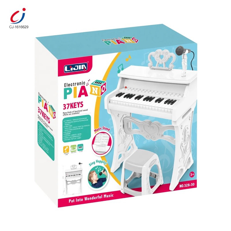 Bản Tiếng Anh-Đàn piano có micro cho bé