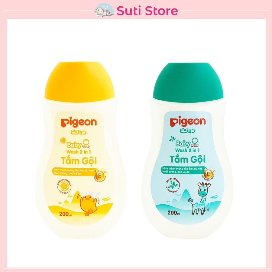 Sữa tắm gội Pigeon 2 in 1 200ml an toàn cho bé