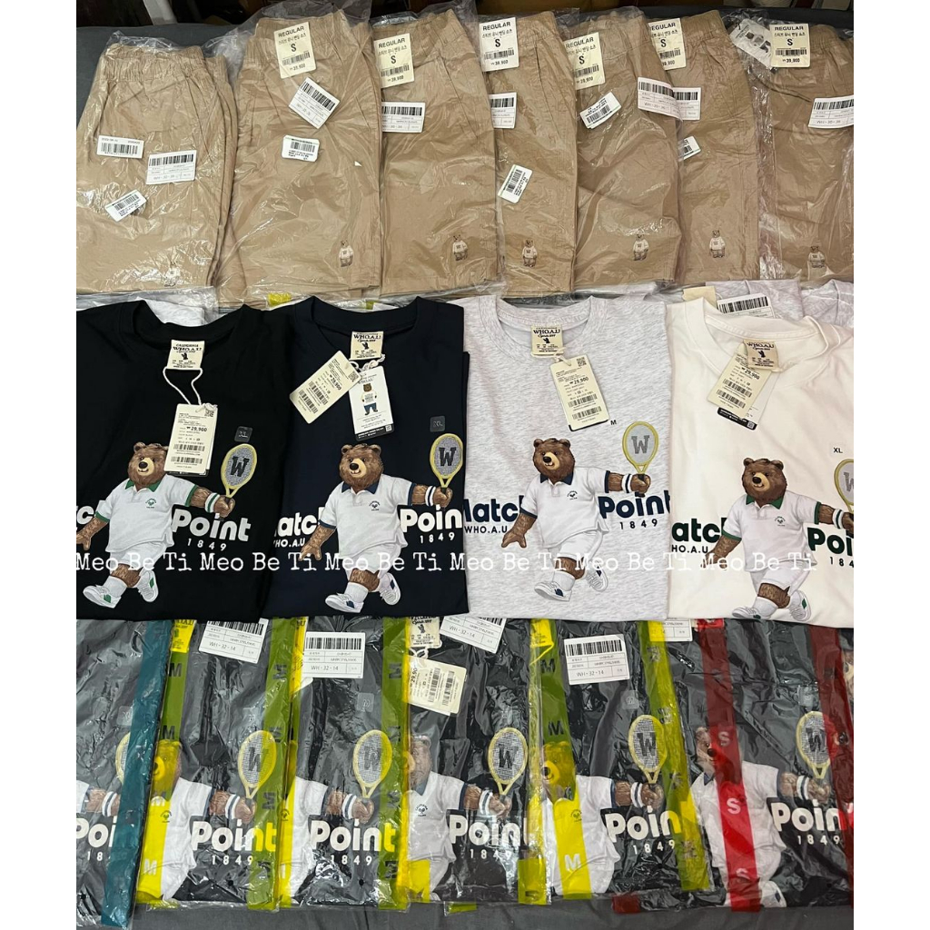 Áo thun WHO.A.U phông gấu tennis Match Poin gom sale 80%