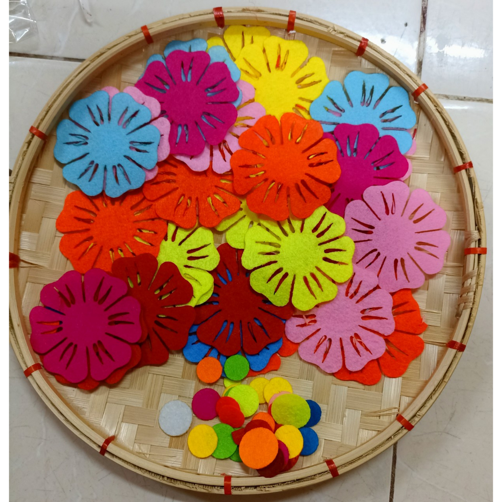 TÚI 25 HOA NỈ 12CM