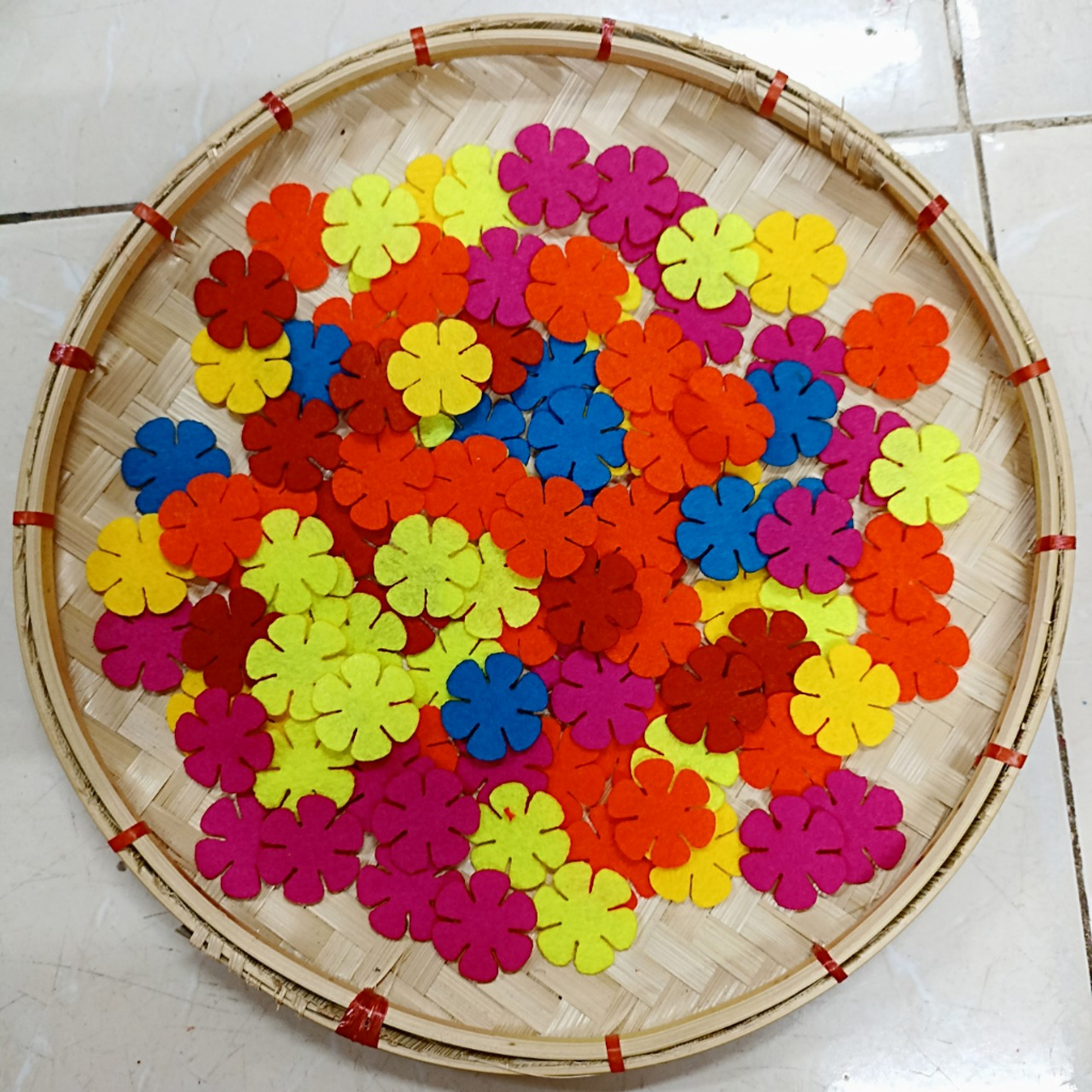 TÚI 100 HOA NỈ 3CM