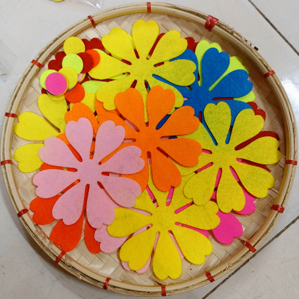 TÚI 25 HOA NỈ 12CM