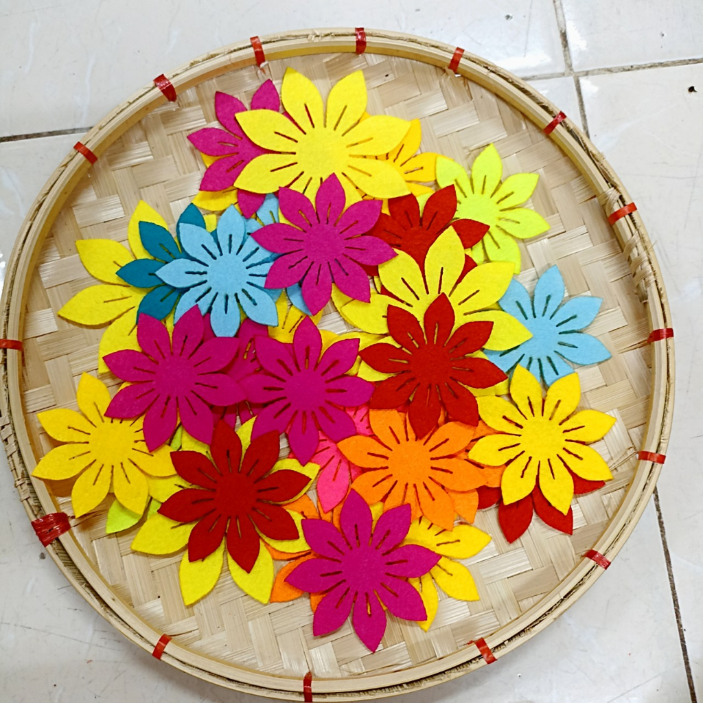 TÚI 25 HOA NỈ 12CM