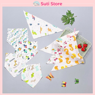 Set 10 yếm xô tam giác cúc bấm cho bé