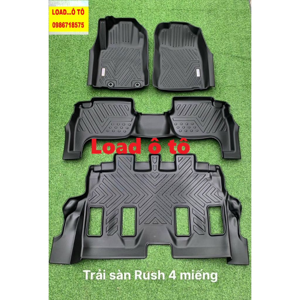 Thảm Sàn Theo Xe Toyota RUSH 2023-2018 Mẫu Nhựa TPO Đúc Nguyên Khối 5D Cao Cấp, Hàng Chuẩn Cho Form Xe