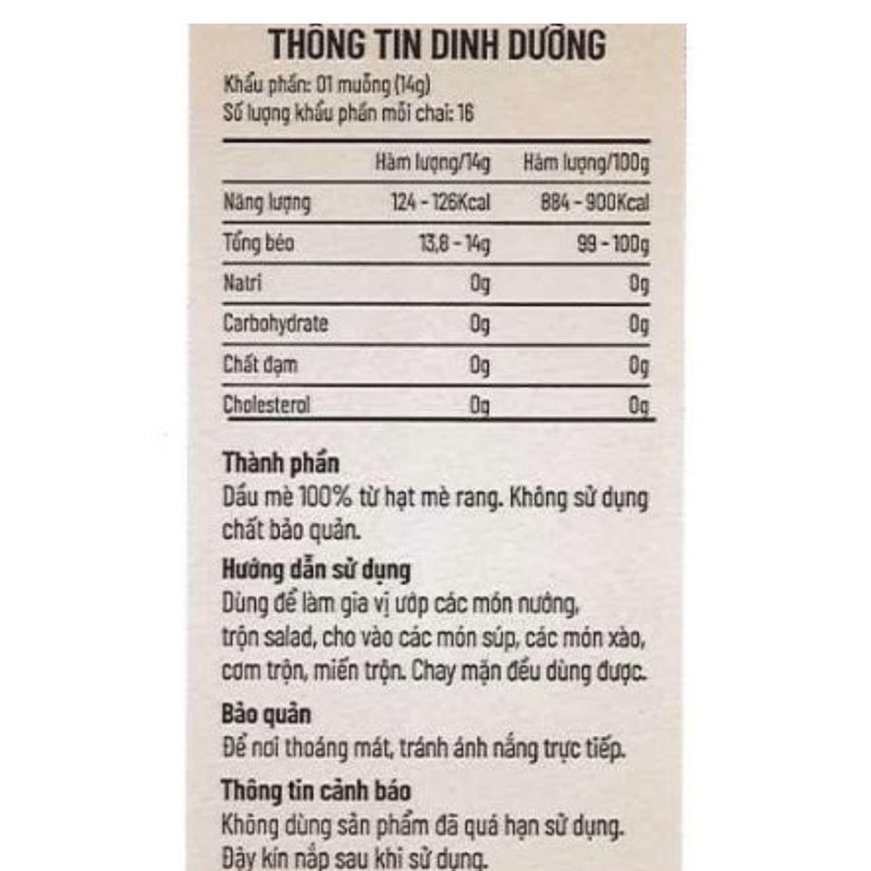 Dầu mè Nakydaco  chai