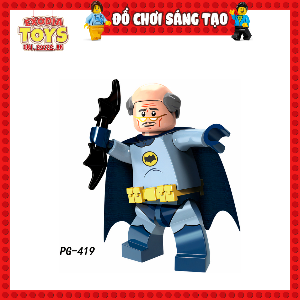 Xếp hình Minifigure Nhân vật siêu anh hùng và kẻ phản diện DC Comics - Đồ Chơi Lắp Ghép Sáng Tạo - POGO PG8110