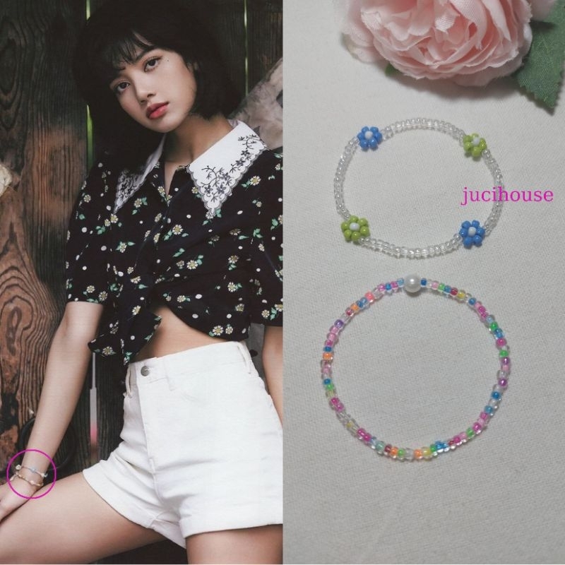 Vòng tay hạt cườm Lisa Blackpink handmade #jucihouse