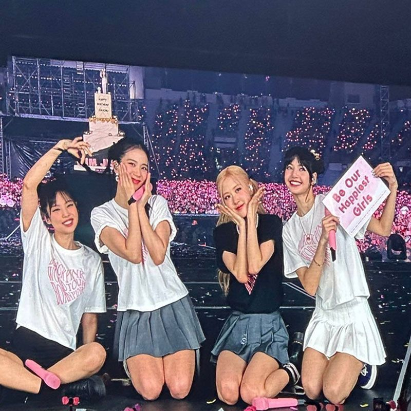 Áo Phông, Áo Croptop Blackpink Chất Liệu Cotton Thấm Hút Mồ Hôi Đi Concert