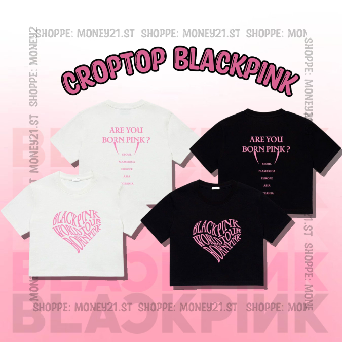 Áo Phông, Áo Croptop Blackpink Chất Liệu Cotton Thấm Hút Mồ Hôi Đi Concert