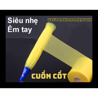 Cuốn cốt vợt, cuốn cán vợt cầu lông bảo vệ cán vợt, êm tay thấm hút mồ hôi.