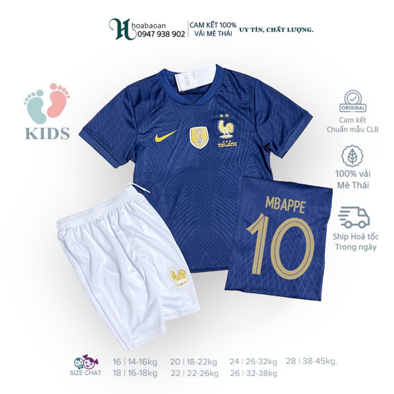 Bộ Quần Áo Bóng Đá Trẻ Em/ Áo Đá Banh Trẻ em đủ mẫu_ Hàng cao cấp Thai land/ Trẻ e
