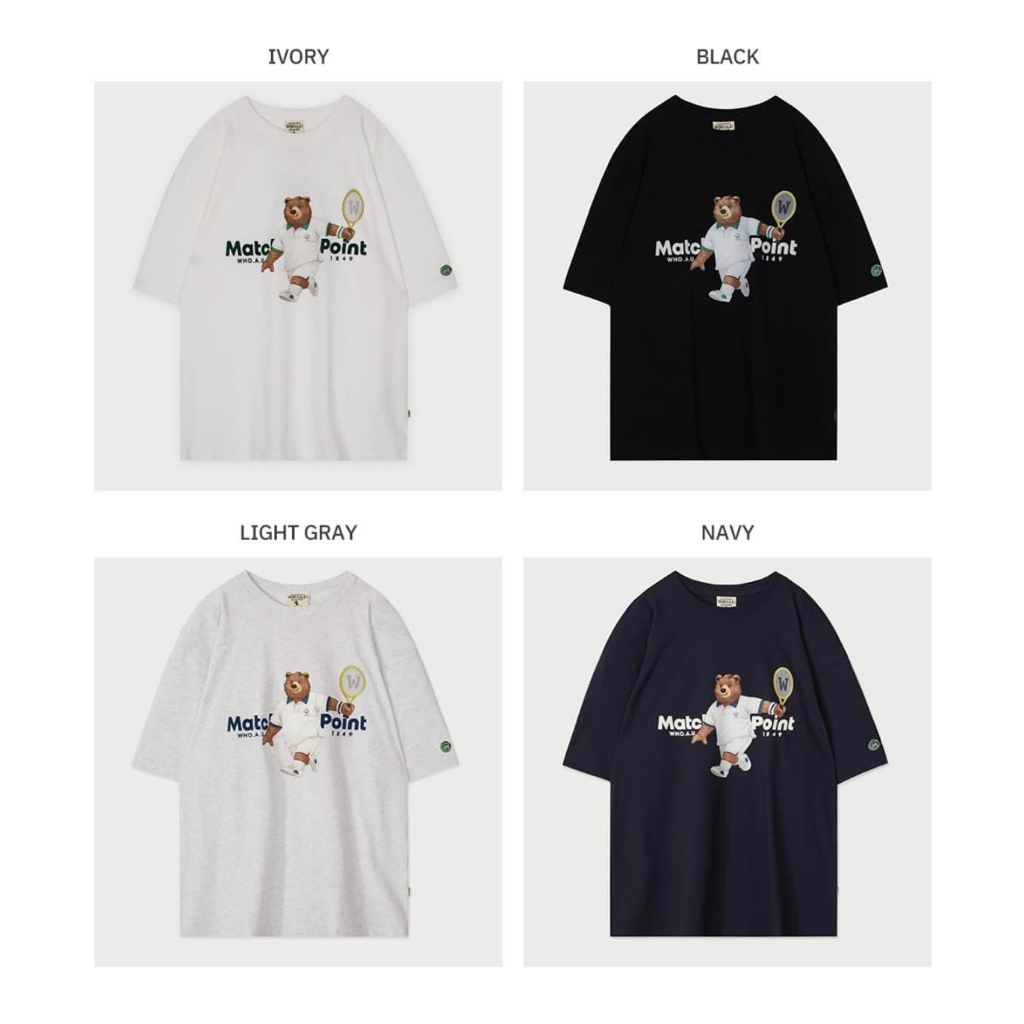 Áo thun WHO.A.U phông gấu tennis Match Poin gom sale 80%