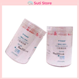 (Hộp 30 que) Gạc rơ lưỡi V-cool làm sạch răng miệng cho bé