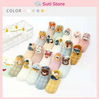 Set 5 đôi tất lưới xuất Hàn mềm mịn, thoáng khí in hình dễ thương cho bé