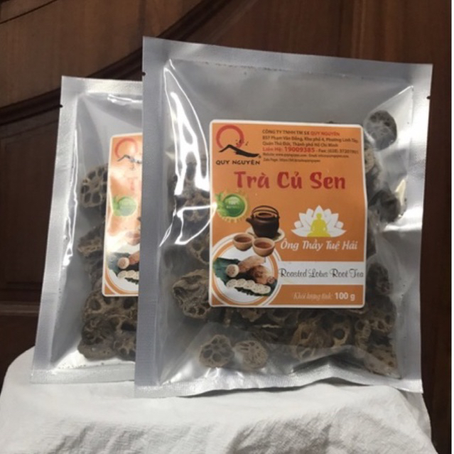 Trà củ sen  Quy Nguyên Thầy Tuệ Hải 100gram - CHÙA LONG HƯƠNG