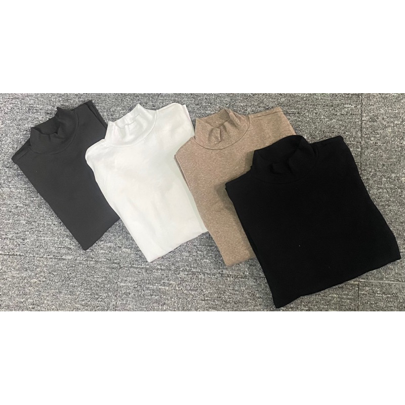 Áo cotton cổ lọ nam nữ, hàng dư