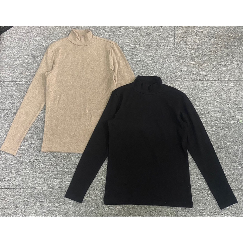 Áo cotton cổ lọ nam nữ, hàng dư